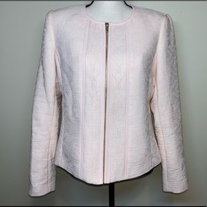 Karl Lagerfeld Paris Pink Jacquard Blazer 12